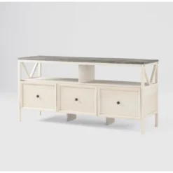 Farmhouse 3 Drawer Wood TV Stand For TVs Up To 65" - Saracina Home 37 Farmhouse 3 Drawer Wood TV Stand For TVs Up To 65" - Saracina Home -Bedroom Furniture Store GUEST 0072dd60 ce7c 4443 ae39 8934a2c1febb