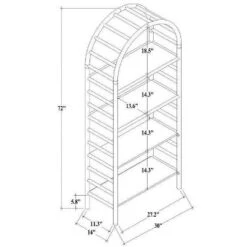 72" Holladay Curved Wooden Bookcase - Threshold™ Designed With Studio McGee -Bedroom Furniture Store GUEST 02d306c2 b728 424b 85ec e8a3f4144d26