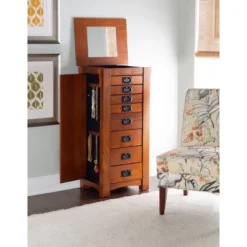 Delia Jewelry Armoire Brown - Powell Company -Bedroom Furniture Store GUEST 0454207a 822a 4010 846b b8a617a392c9