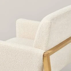 Boucle Upholstered Accent Arm Chair - Cream - Hearth & Hand™ With Magnolia -Bedroom Furniture Store GUEST 048e0445 498d 4ee6 88fb 43fc40b20dd3