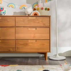 Mid-Century Modern Groove Wood 6 Drawer Dresser - Saracina Home -Bedroom Furniture Store GUEST 04d23956 eefc 461e adbc 47cd243dd32b