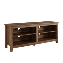 Transitional 4 Cubby Wood Open Storage TV Stand For TVs Up To 65"- Saracina Home -Bedroom Furniture Store GUEST 055e3d67 b0c0 466b 95ea 08ad7d4ecdfb