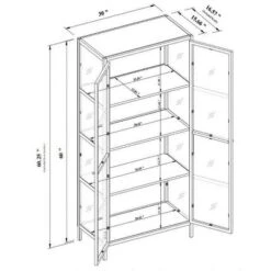 60" Crystal Cove Glass Cabinet Black - Threshold™ Designed With Studio McGee -Bedroom Furniture Store GUEST 077c9530 b6e5 4ff2 8a6c 21b25ae09cb5