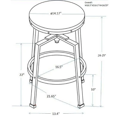 Lewiston Adjustable Swivel Barstool - Threshold 6 Lewiston Adjustable Swivel Barstool - Threshold - Image 4
