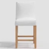 Nazanin Slipcover Counter Height Barstool Twill White - Threshold™