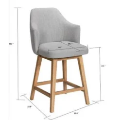 Kinston Swivel Curved Back Upholstered Counter Height Barstool - Threshold™ 18 Kinston Swivel Curved Back Upholstered Counter Height Barstool - Threshold™ -Bedroom Furniture Store GUEST 0cf41a59 02f8 4482 a305 0046c7165fa6