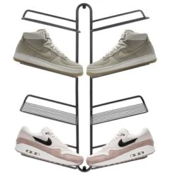 MDesign Metal Shoe Display & Storage Rack, 4 Tier, Wall Mount -Bedroom Furniture Store GUEST 0cfb214a 2b6d 481c a8b0 46a147b21e65