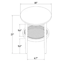 Wood & Cane Round Accent Side Table - Hearth & Hand™ With Magnolia -Bedroom Furniture Store GUEST 0eb2755c d2db 4090 861c f37402a4c9dc
