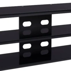 Travers Open Shelves TV Stand For TVs Up To 82" Black - CorLiving -Bedroom Furniture Store GUEST 0edd0c04 1c33 446e b656 8d2c7ae77ed5