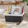 17" X 12" X 8" Large Woven Lined Basket Black - Brightroom™ -Bedroom Furniture Store GUEST 0ff737db fc55 494a af3c b47897fa5dfd