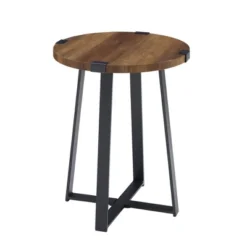 Wrightson Urban Industrial Faux Wrap Leg Round Side Table - Saracina Home 27 Wrightson Urban Industrial Faux Wrap Leg Round Side Table - Saracina Home -Bedroom Furniture Store GUEST 10a274df fdc1 4838 a26b e97de3166e26