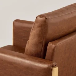 Faux Leather Upholstered Accent Arm Chair - Cognac - Hearth & Hand™ With Magnolia 13 Faux Leather Upholstered Accent Arm Chair - Cognac - Hearth & Hand™ With Magnolia -Bedroom Furniture Store GUEST 14dda471 3120 41fc 9a6d 67b3fa52c8d6