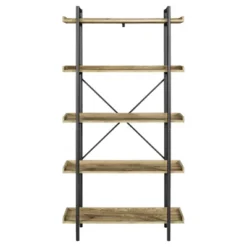 68" 5 Tray Shelf Urban Pipe X Back Bookshelf - Saracina Home -Bedroom Furniture Store GUEST 18cd1433 31a3 4be1 8f59 f88c9c732217