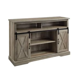 Transitional Sliding Barndoor Highboy TV Stand For TVs Up To 58" - Saracina Home -Bedroom Furniture Store GUEST 18d26976 2f57 4c04 a287 c8a5544778c9