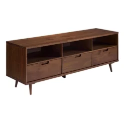 Cara 3 Drawer Mid-Century Modern 3 Drawer TV Stand For TVs Up To 80" - Saracina Home -Bedroom Furniture Store GUEST 1a0f755d 5887 444d b17e bc0a5160126c