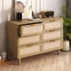 43.31" 6-Drawer Rattan Dresser For Living Room And Bedroom - ModernLuxe -Bedroom Furniture Store GUEST 1c52c978 1592 415f a195 d163d640f76d