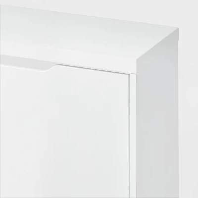 Laminate Pivot Open Shoe Cabinet White - Brightroom™ 4 Laminate Pivot Open Shoe Cabinet White - Brightroom™ - Image 2