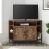 Atticus Modern Farmhouse 2 Door Corner TV Stand For TVs Up To 55" Rustic Oak - Saracina Home -Bedroom Furniture Store GUEST 1ed4764f 782b 4a4b 8b55 c55c056b5341