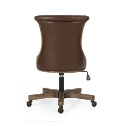 Coulee Contemporary Upholstered Roll Back Swivel Office Chair Dark Brown/Natural - Christopher Knight Home 20 Coulee Contemporary Upholstered Roll Back Swivel Office Chair Dark Brown/Natural - Christopher Knight Home -Bedroom Furniture Store GUEST 2221ea35 e150 49a5 a609 4bb49d3b4d24