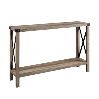 Sophie Rustic Industrial X Frame Entry Table - Saracina Home 14 Sophie Rustic Industrial X Frame Entry Table - Saracina Home - Image 12