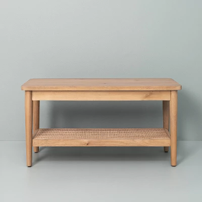 Wood & Cane Bench Natural - Hearth & Hand™ With Magnolia 4 Wood & Cane Bench Natural - Hearth & Hand™ With Magnolia - Image 2