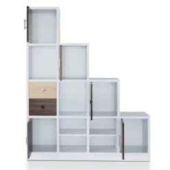 61.5" Hirsch Contemporary Bookcase White - HOMES: Inside + Out -Bedroom Furniture Store GUEST 26e17df7 0b56 4f13 b819 335e0110926e