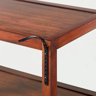 40" 4-Shelf Wood & Cane Transitional Ladder Bookshelf - Brown - Hearth & Hand™ With Magnolia 7 40" 4-Shelf Wood & Cane Transitional Ladder Bookshelf - Brown - Hearth & Hand™ With Magnolia - Image 5