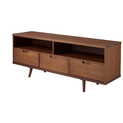 Cara Mid-Century Modern 3 Drawer TV Stand For TVs Up To 65" - Saracina Home 20 Cara Mid-Century Modern 3 Drawer TV Stand For TVs Up To 65" - Saracina Home - Image 18