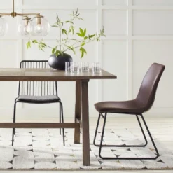 Bowden Faux Leather Dining Chairs - Threshold™ -Bedroom Furniture Store GUEST 282deedc 06c1 4d46 b2fb 2fd8f54c5245