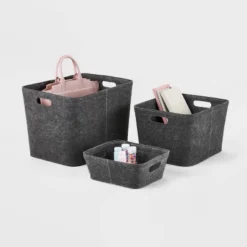 Felt Basket With Stitching - Brightroom™ -Bedroom Furniture Store GUEST 28a9503f a4a1 4ba4 a7de 0e2505b67450