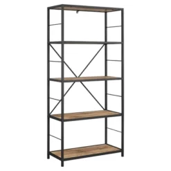 63" 4 Shelf Industrial Transitional Tall Bookshelf - Saracina Home 11 63" 4 Shelf Industrial Transitional Tall Bookshelf - Saracina Home -Bedroom Furniture Store GUEST 293bbdd1 bd66 4bc9 a60a cd7d2ad5ce55