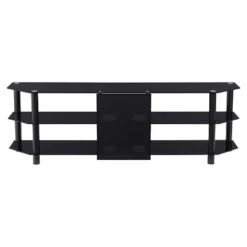 Travers Open Shelves TV Stand For TVs Up To 82" Black - CorLiving -Bedroom Furniture Store GUEST 2c86afcd 5fff 406c 8591 f830049a908a