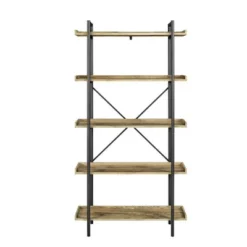 68" 5 Tray Shelf Urban Pipe X Back Bookshelf - Saracina Home -Bedroom Furniture Store GUEST 2cbd23e1 fd4e 4f90 8501 19a0b1d03ecd