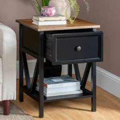 Set Of 2 Farmhouse Single Drawer V Frame Nightstands - Saracina Home 19 Set Of 2 Farmhouse Single Drawer V Frame Nightstands - Saracina Home -Bedroom Furniture Store GUEST 37e94c5e 823d 4fff b6b8 c64e0f45834b