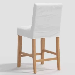 Nazanin Slipcover Counter Height Barstool Twill White - Threshold™ -Bedroom Furniture Store GUEST 39492191 5298 4370 b788 c7150e0059c3