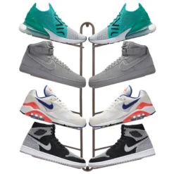 MDesign Metal Shoe Display & Storage Rack, 4 Tier, Wall Mount -Bedroom Furniture Store GUEST 3b4373c1 d299 4670 bbbe 9c63a1adc369