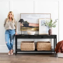 East Bluff Woven Drawer Console Table - Threshold™ Designed With Studio McGee -Bedroom Furniture Store GUEST 3fbfc6cc 1762 479f 85f6 5816e3ff493f