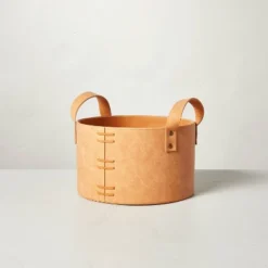 Faux Leather Storage Bin Camel Brown - Hearth & Hand™ With Magnolia -Bedroom Furniture Store GUEST 44d96e68 729c 45be 9c1d 095880db7830