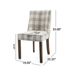 2pk Harman Contemporary Upholstered Plaid Dining Chairs Gray/Light Beige/Brown - Christopher Knight Home 21 2pk Harman Contemporary Upholstered Plaid Dining Chairs Gray/Light Beige/Brown - Christopher Knight Home -Bedroom Furniture Store GUEST 44f83184 b26d 4d60 996b e440176cff87