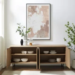 Modern 4 Door Reeded Sideboard - Saracina Home -Bedroom Furniture Store GUEST 450d82fd 3073 46cc b58d e8be232d61c5