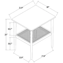 Wood & Cane Square Accent Side Table - Hearth & Hand™ With Magnolia -Bedroom Furniture Store GUEST 46b28839 eb42 4b32 a0f7 6d40fd6b5238