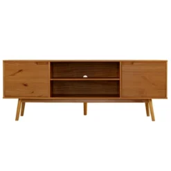 Solid Wood Mid-Century Modern TV Stand For TVs Up To 80" - Saracina Home 35 Solid Wood Mid-Century Modern TV Stand For TVs Up To 80" - Saracina Home -Bedroom Furniture Store GUEST 48805313 cc17 4994 abcd 906cc16aab94
