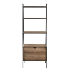 72" Open Shelf And Closed Storage Cabinet Ladder Bookcase - Saracina Home -Bedroom Furniture Store GUEST 48b42602 a941 4f60 80c3 bd3ce1969bfa