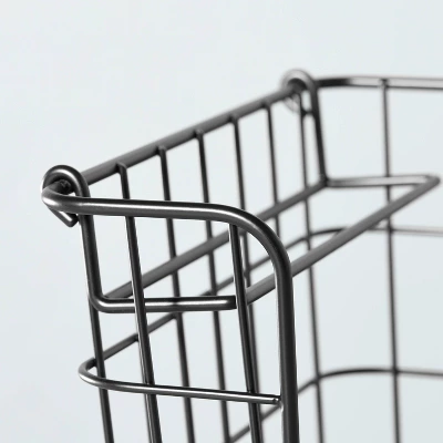 Stacking Wire Storage Basket Matte Black - Hearth & Hand™ With Magnolia 5 Stacking Wire Storage Basket Matte Black - Hearth & Hand™ With Magnolia - Image 3