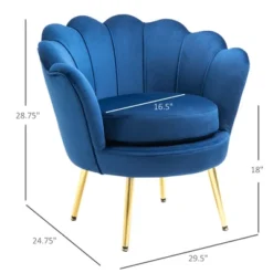 HomCom Elegant Velvet Upholstered Accent Leisure Club Chair With Gold Metal Legs 15 HomCom Elegant Velvet Upholstered Accent Leisure Club Chair With Gold Metal Legs -Bedroom Furniture Store GUEST 4b7a652b f7b7 4864 a8bb 8746dd2c7ae9
