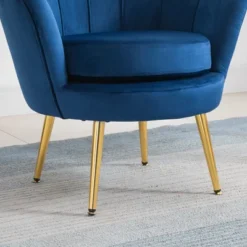 HomCom Elegant Velvet Upholstered Accent Leisure Club Chair With Gold Metal Legs 18 HomCom Elegant Velvet Upholstered Accent Leisure Club Chair With Gold Metal Legs -Bedroom Furniture Store GUEST 4b7aebc4 7d6c 4017 945a a7b1f5c0bdd4