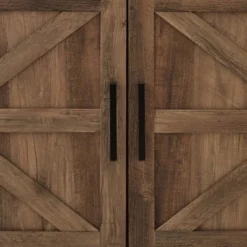 Atticus Modern Farmhouse 2 Door Corner TV Stand For TVs Up To 55" Rustic Oak - Saracina Home -Bedroom Furniture Store GUEST 4c8dcf3c ad69 425f 9117 f6aaa0b7bb81