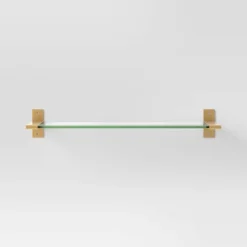 18" Glass And Brass Shelf Gold - Threshold™ 5 18" Glass And Brass Shelf Gold - Threshold™ -Bedroom Furniture Store GUEST 4de77208 6f88 4cea af9a ee20bd41117e