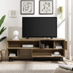 Modern Reeded Door Extendable TV Stand For TVs Up To 50" - Saracina Home -Bedroom Furniture Store GUEST 4ec78b70 4c65 40cb ac6e 350b0e995cb0