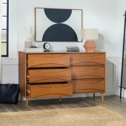 Mid-Century Modern Contoured 6 Drawer Dresser - Saracina Home 27 Mid-Century Modern Contoured 6 Drawer Dresser - Saracina Home -Bedroom Furniture Store GUEST 4f9f1d1c 1d30 433d abee ec047232182c
